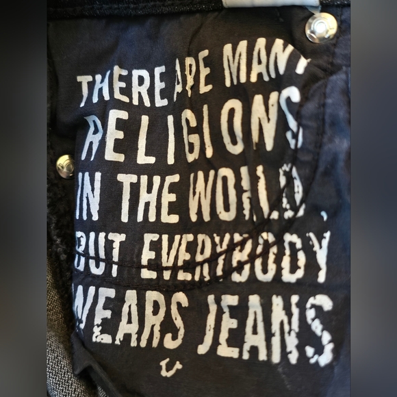 True Religion Halle Studded Super Skinny Jeans, Black Moon Stone, Sz 27 - Picture 12 of 12